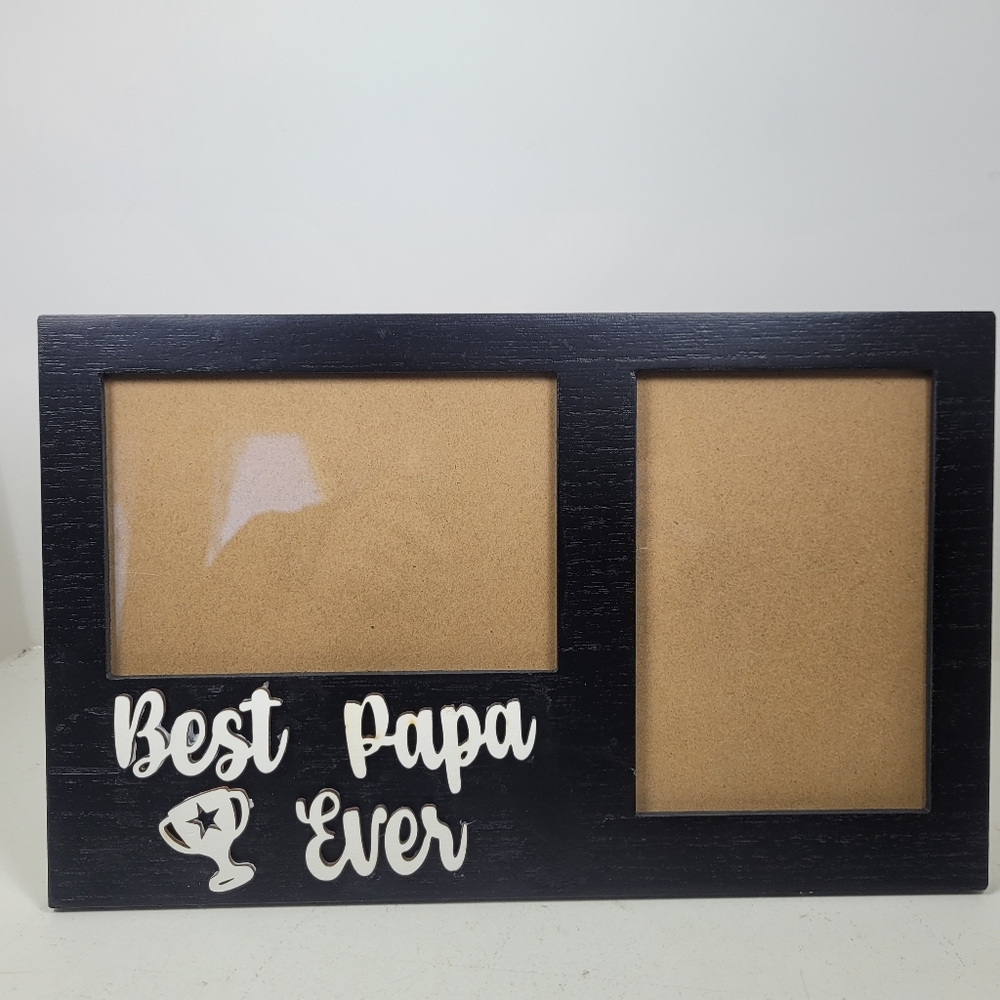Black 'Best Papa Ever' Photo Frame